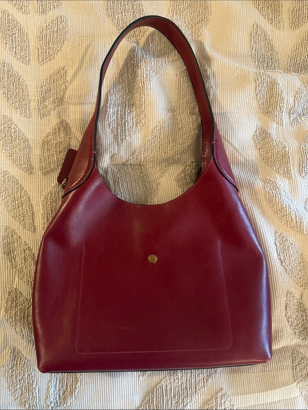 Coach Burgundy Leather Shoulder Hobo - Picture 2 of 6
